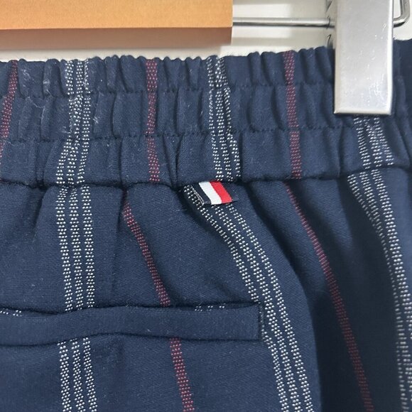 Tommy Hilfiger XS Navy Striped Pants Women’s Tapered Stretch Dress Trousers - Picture 6 of 9